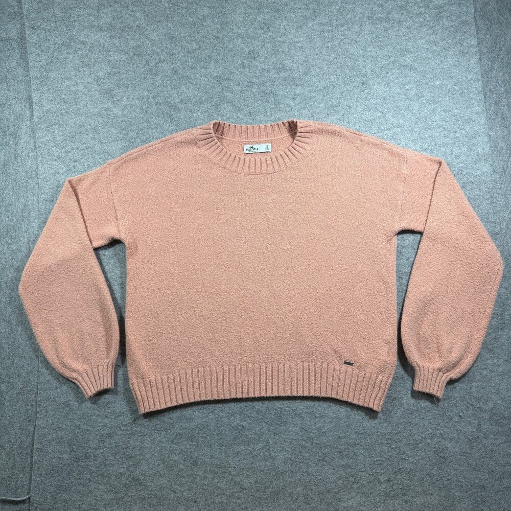 Hollister Sweater Womens S Blush Pink Crewneck Soft Knit Pullover Casual Fall